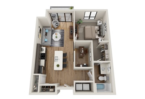 B1 Floor Plan at EagleRidge Plaza Residences, North Dakota